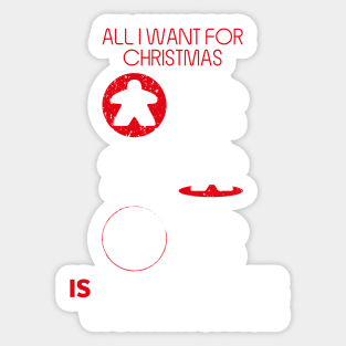 All I Want For Christmas Is My Favourite Worker Space - Board Games Design - Board Game Art Sticker